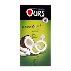 کاندوم کلاسیک اورز مدل +OILY بسته 12 عددی | Classic Oily Plus 12 Pcs Condom - Ours