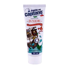 خمیر دندان کودک پاستا دل کاپیتانو 6 سال به بالا | Junior From 6 years Toothpaste With Soft Mint Flavor - Pasta Del Capitano