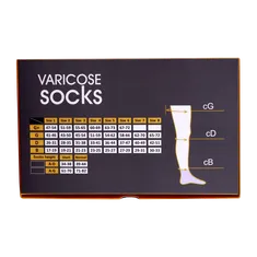 جوراب واریس و آنتی آمبولی بالای زانو پین مد کد 6030 با جعبه | Pin Med Anti embolic Socks 6030