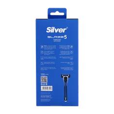 خودتراش مردانه 5 لبه سیلور به همراه 3 یدک | Silver Blaze 5 & 3 Cartridges