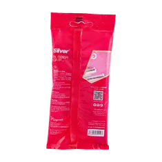 خودتراش 2 لبه رابر گریپ بانوان سیلور | Rubber Grip Ladies Twin Blade 5-razors Pack - Silver