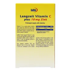 کپسول ویتامین سی و زینک یوروویتال | Langzeit Vitamin C plus Zinc Capsule - Eurho vital
