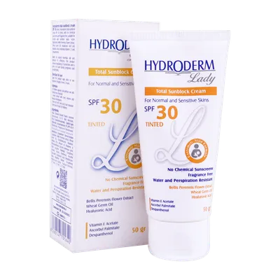 تصویر کرم ضد آفتاب رنگی SPF 30 لیدی هیدرودرم پوست معمولی و حساس