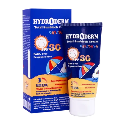 تصویر کرم ضد آفتاب SPF 30 کودک هیدرودرم 50 میلی لیتری