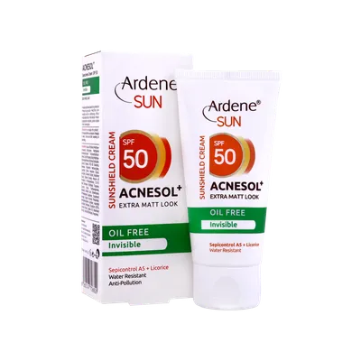تصویر ضد آفتاب فاقد چربی SPF50 آکنه سول پلاس آردن