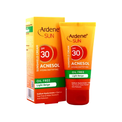 تصویر ضد آفتاب رنگی SPF30 آکنه سول آردن