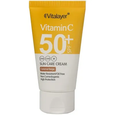 تصویر کرم ضد آفتاب رنگی SPF 50 ویتامین سی ویتالیر