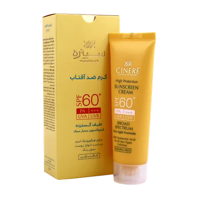 تصویر ضد آفتاب بی رنگ SPF60 سینره