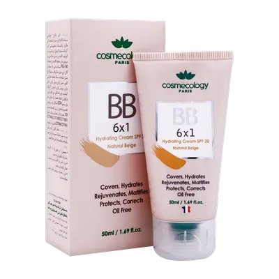 تصویر کرم 6 در 1 رنگی SPF 20 فاقد چربی کاسمکولوژی 