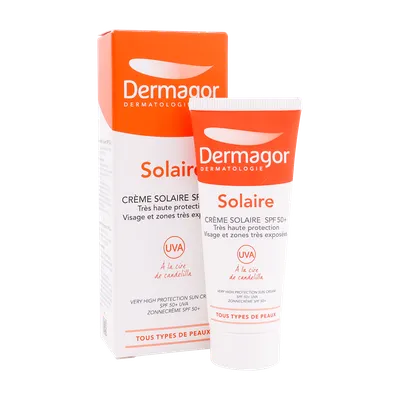 تصویر کرم ضد آفتاب بی رنگ SPF50 درماگور پوست نرمال تا خشک 