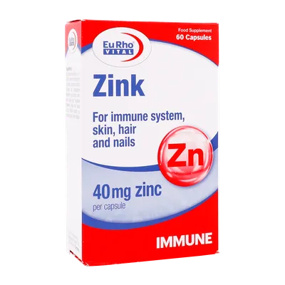 تصویر کپسول زینک 40 میلی گرم یوروویتال 60 عددی