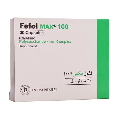 تصویر کپسول ففول مکس 100 اینترافارم 30 عددی