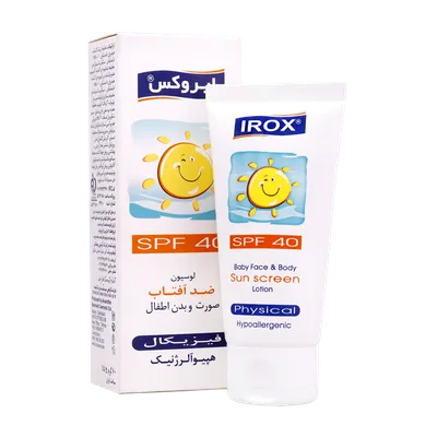 تصویر لوسیون ضد آفتاب SPF 40 صورت و بدن کودک ایروکس
