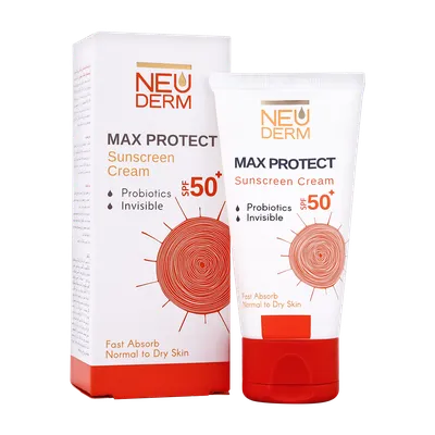 تصویر کرم ضد آفتاب مکس پروتکت SPF50 نئودرم پوست خشک و معمولی 
