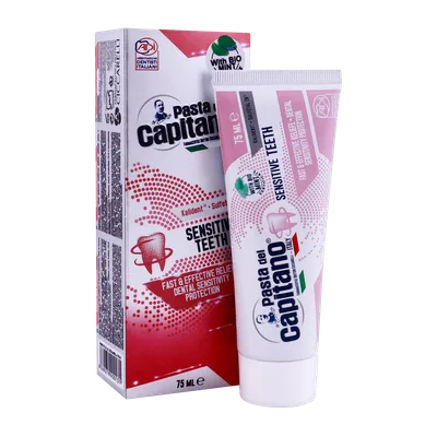 تصویر خمیر دندان نعنایی Sensitive Teeth پاستا دل کاپیتانو دندان های حساس