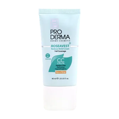 تصویر سی سی کرم SPF 40 روزاوست پوست معمولی و حساس پرودرما 
