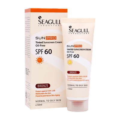 تصویر کرم ضد آفتاب رنگی SPF 60 سی گل پوست چرب