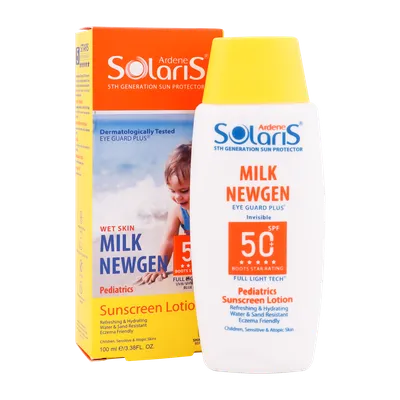 تصویر لوسیون ضد آفتاب SPF50 کودک آردن سولاریس میلک نیوژن 