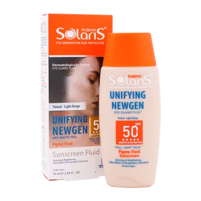 تصویر فلوئید ضد آفتاب SPF50 رنگی روشن کننده آردن سولاریس یونی فایینگ نیوژن   