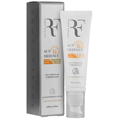 تصویر کرم ضد آفتاب SPF 50 فیوژن واتر رویال فم پوست خشک و حساس 