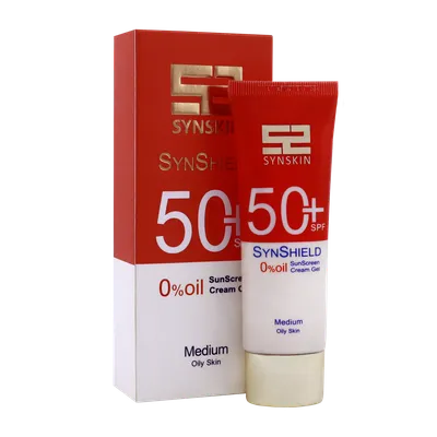 تصویر کرم ژل ضد آفتاب رنگی SPF 50 ساین شیلد پوست‌ چرب ساین اسکین