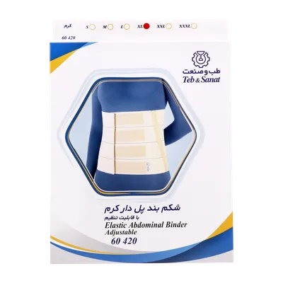 تصویر شکم بند پل دار کرم قابل تنظیم طب و صنعت کد 60420