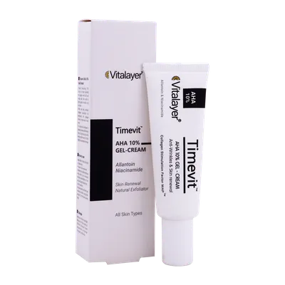 تصویر کرم ژل لایه بردار آ اچ آ 10% تایم ویت ویتالیر