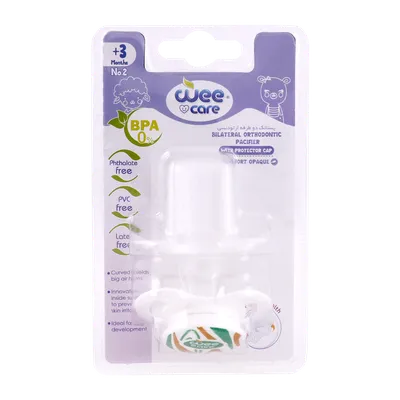 تصویر پستانک دو طرفه ارتودنسی در پوش دار از 3 ماهگی وی کر کد P147