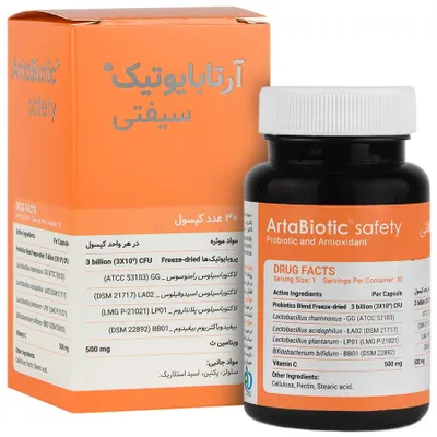 تصویر کپسول آرتابایوتیک سیفتی بهیان طب آرتا 30 عددی