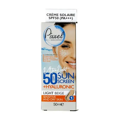 تصویر کرم ضد آفتاب پوست خشک و نرمال و حساس SPF 50 پیکسل