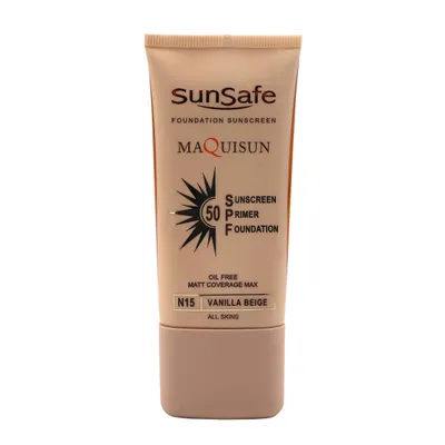 تصویر ضد آفتاب کرم پودری و پرایمری مکیسان SPF50 سان سیف