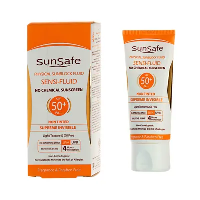 تصویر فلوئید ضد آفتاب SPF 50 سان سیف پوست حساس 