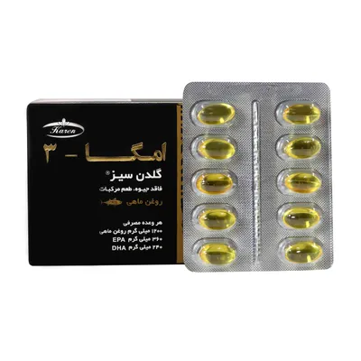 تصویر سافت ژل امگا 3 گلدن سیز کارن 50 عددی