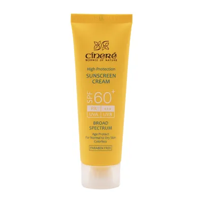 تصویر کرم ضد آفتاب بی رنگ SPF 60 پوست معمولی تا خشک سینره 