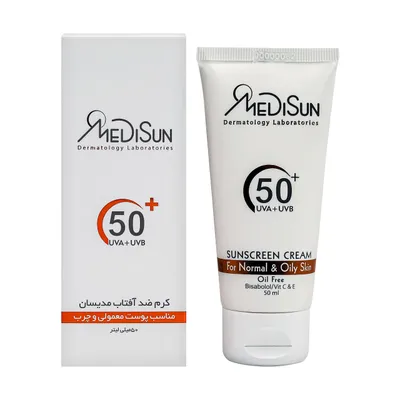 تصویر کرم ضد آفتاب SPF 50 مدیسان پوست معمولی و چرب