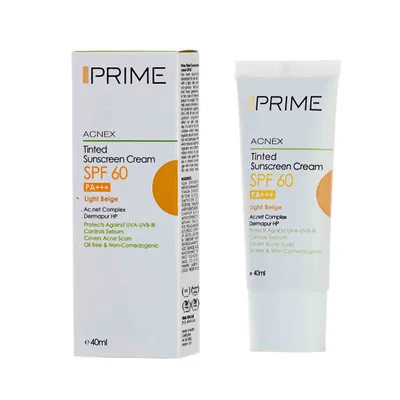 تصویر کرم ضد آفتاب رنگی SPF 60 پوست چرب پریم 