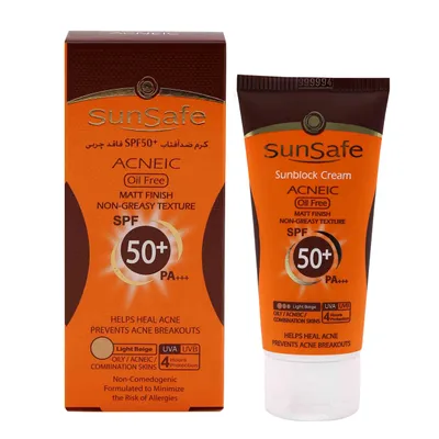 تصویر کرم ضد آفتاب فاقد چربی SPF 50 سان سیف