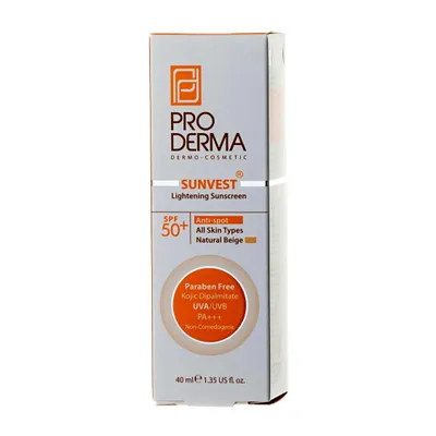 تصویر کرم ضد آفتاب SPF 50 و روشن کننده لک سان وست پرودرما