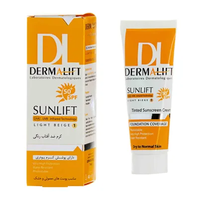 تصویر ضد آفتاب پوست خشک و معمولی SPF 50 سان لیفت درمالیفت 
