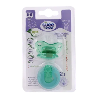 تصویر پستانک ارتودنسی و بند سیلیکونی وی کر از بدو تولد تا 6 ماهگی کد P150