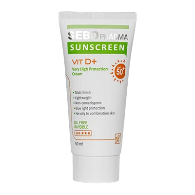 تصویر کرم ضد آفتاب فاقد چربی بی رنگ SPF50 سبوفارما