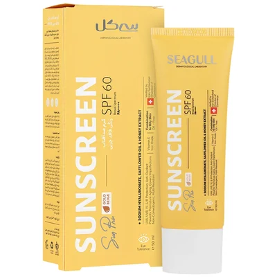تصویر ضد آفتاب رنگی SPF60 سی گل پوست چرب