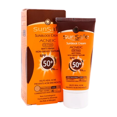 تصویر ضد آفتاب فاقد چربی SPF50 سان سیف