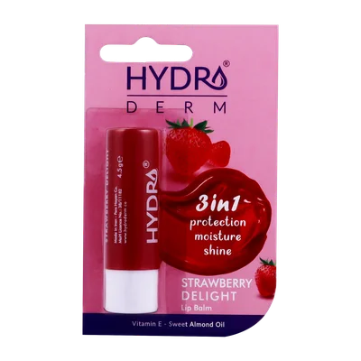 تصویر بالم لب مرطوب کننده توت فرنگی هیدرودرم
