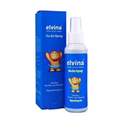 تصویر اسپری کیوزینک کودک الوینا پوست آسیب دیده