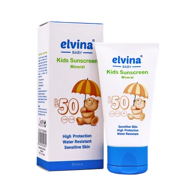تصویر ضد آفتاب کودک SPF50 مینرال الوینا