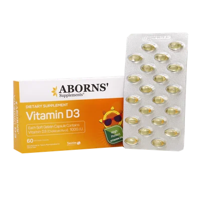 تصویر کپسول ویتامین D3 ابورنز