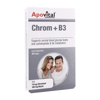 تصویر قرص کروم پلاس ویتامین ب3 آپوویتال
