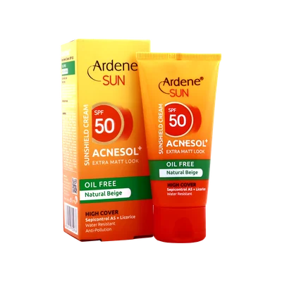 تصویر ضد آفتاب فاقد چربی SPF50 آکنه سول پلاس آردن