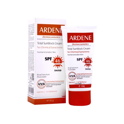 تصویر ضد آفتاب رنگی SPF46 آردن پوست حساس